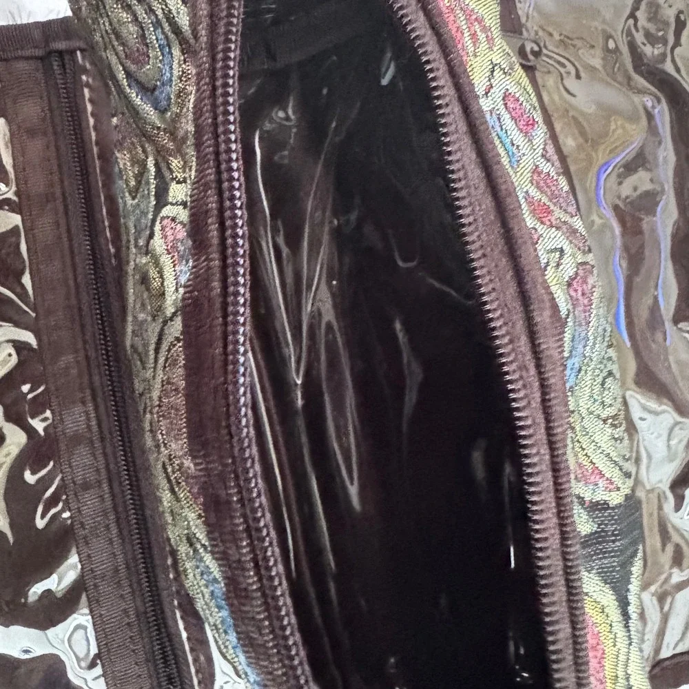 Stephanie Johnson Cosmetic Makeup Brush Travel Bag‎ Organizer Furry preloved EUC